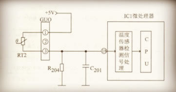 康宝牌c13c-15b型电磁炉炉面温度检测电路